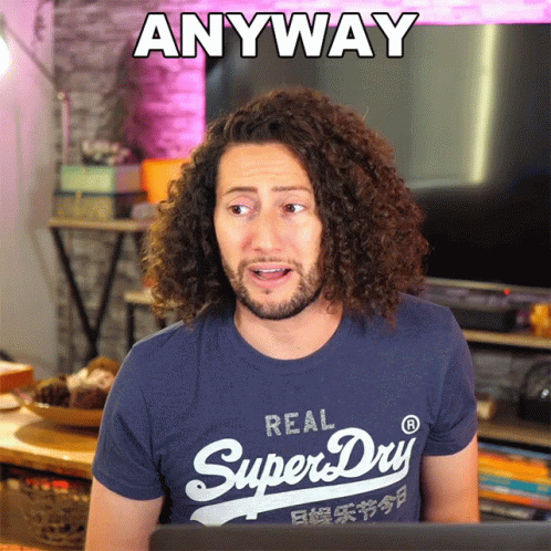 Man With Curly Hair In Blue Shirt Real Superdry GIF