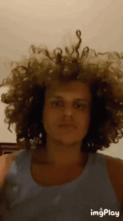 Man With Curly Hair In Blue Tank Top Saying Imgplay GIF
