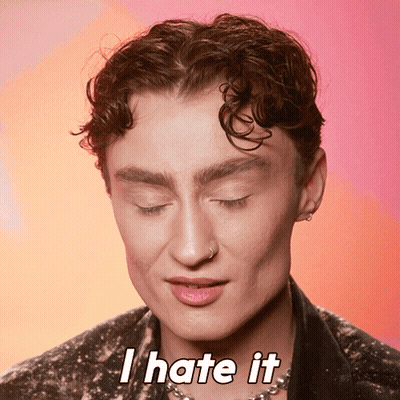 Man With Curly Hair Saying I Hate It GIF