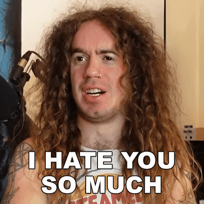 Man With Curly Hair Saying I Hate You GIF