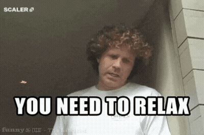 Man With Curly Hair Saying You Need To Relax GIF