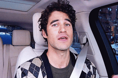 Man With Curly Hair Sitting In Car GIF
