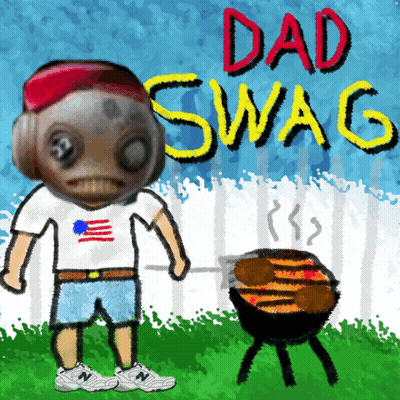 Man With Dad Swag Next To Grill GIF