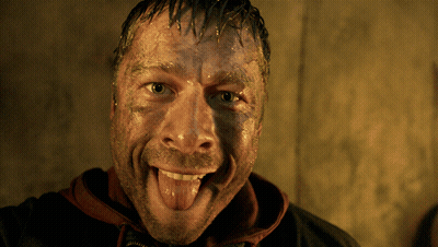 Man With Dirty Face Sticking Out Tongue GIF
