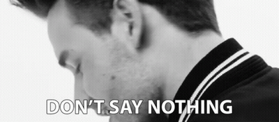 Man With Do Not Say Nothing Text GIF