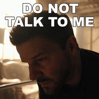 Man With Do Not Talk To Me GIF