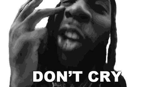 Man With Don T Cry Text Sticker