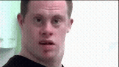 Man With Down Syndrome Funny Face GIF