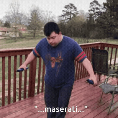 Man With Down Syndrome Jumping Rope Says Maserati GIF