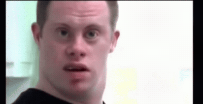 Man With Down Syndrome Making Funny Face Close Up