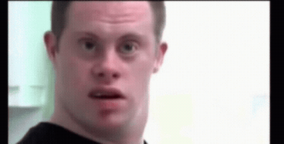 Man With Down Syndrome Making Funny Face GIF
