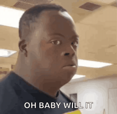 Man With Down Syndrome Making Funny Face Saying Oh Baby Will It GIF