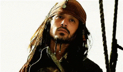 Man With Dreadlocks And Beard As Jack Sparrow GIF