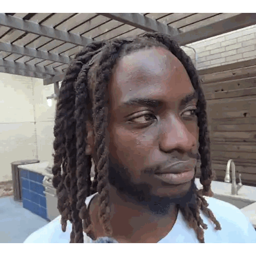Man With Dreadlocks And Beard Sticker