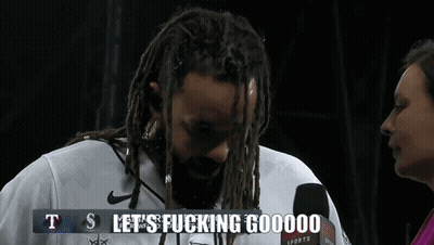 Man With Dreadlocks And Beard Saying Lets Go GIF