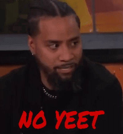 Man With Dreadlocks And Beard Says No Yeet GIF