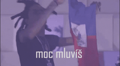 Man With Dreadlocks And Flag GIF