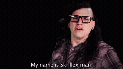 Man With Dreadlocks And Glasses Saying My Name Is Skrilex GIF