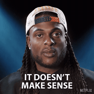 Man With Dreadlocks And Hat Saying It Doesn't Make Sense GIF