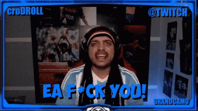 Man With Dreadlocks And Headphones Says Ea F*ck You GIF