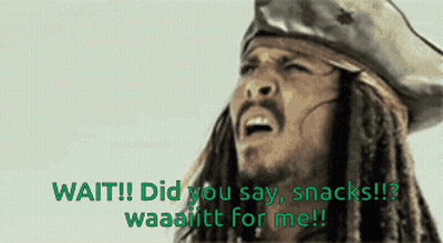 Man With Dreadlocks And Pirate Hat Says Wait Did You Say Snacks GIF