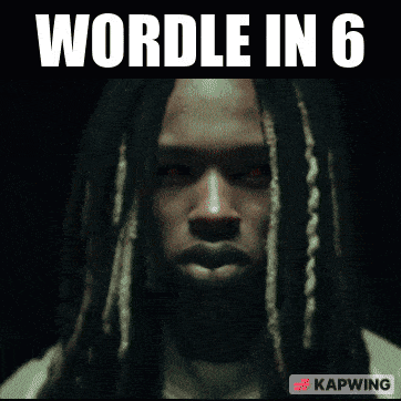 Man With Dreadlocks And Wordle In 6 GIF