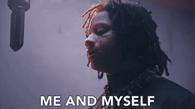 Man With Dreadlocks At Microphone Saying Me And Myself GIF