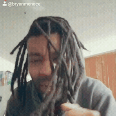 Man With Dreadlocks Bryan Menace GIF