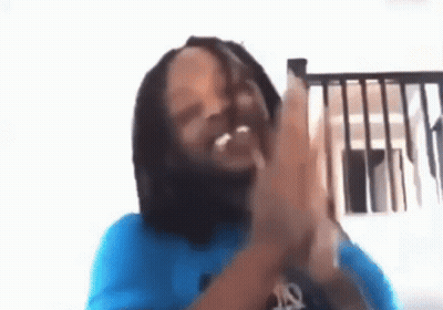 Man With Dreadlocks Clapping Hands GIF