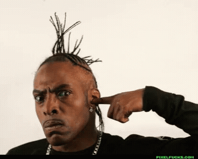 Man With Dreadlocks Covering Ears GIF