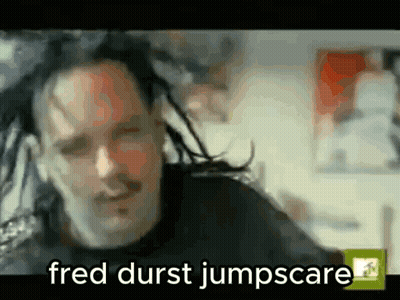 Man With Dreadlocks Fred Durst Jumpscare GIF