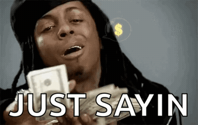 Man With Dreadlocks Holding Money Saying Just Sayin GIF