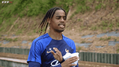 Man With Dreadlocks In FFF Shirt GIF