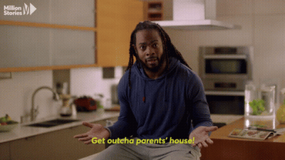 Man With Dreadlocks In Grey Shirt Saying Aight GIF