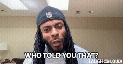 Man With Dreadlocks In NFL Hat Says Who Told You That GIF