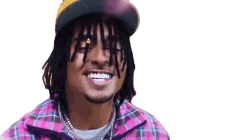 Man With Dreadlocks In Plaid Shirt And Hat Sticker