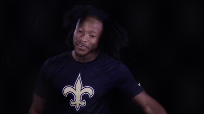 Man With Dreadlocks In Saints Shirt Dancing GIF