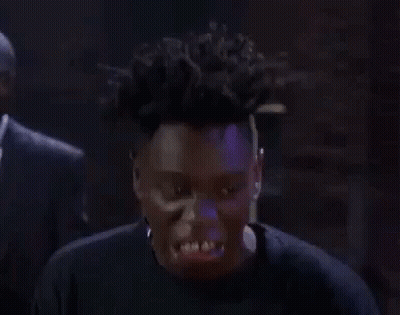Man With Dreadlocks Making Funny Face GIF