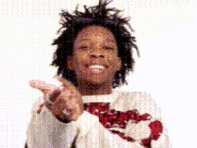 Man With Dreadlocks Pointing GIF