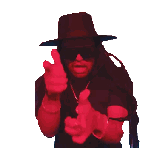 Man With Dreadlocks Pointing Sticker