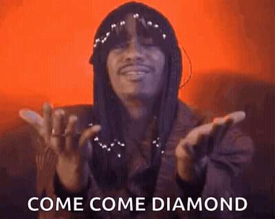 Man With Dreadlocks Saying Come Come Diamond GIF