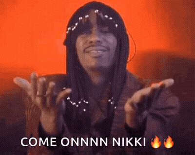 Man With Dreadlocks Saying Come Onnnn Nikki GIF