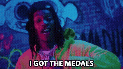 Man With Dreadlocks Saying I Got The Medals GIF