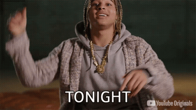 Man With Dreadlocks Saying Tonight GIF