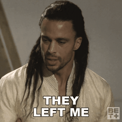 Man With Dreadlocks Says They Left Me GIF