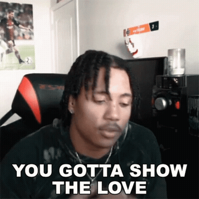 Man With Dreadlocks Sitting In Chair Saying You Gotta Show The Love GIF