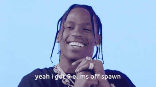 Man With Dreadlocks Smiling Saying Yeah I Got 9 Elms Off Spawn GIF