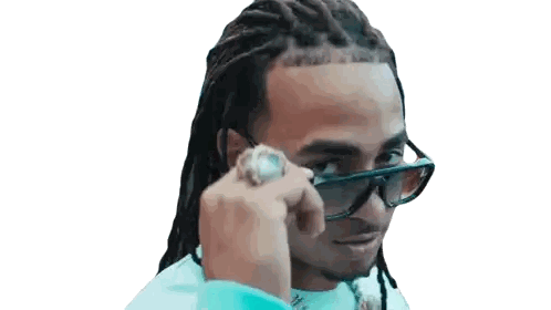 Man With Dreadlocks Sunglasses And Ring Sticker
