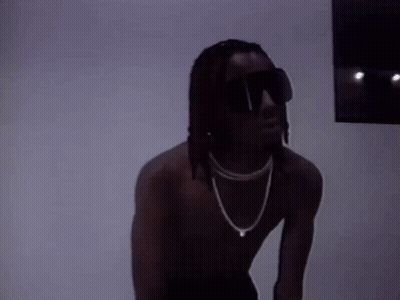 Man With Dreadlocks Sunglasses Necklace GIF