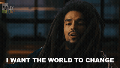 Man With Dreadlocks Wants World To Change GIF